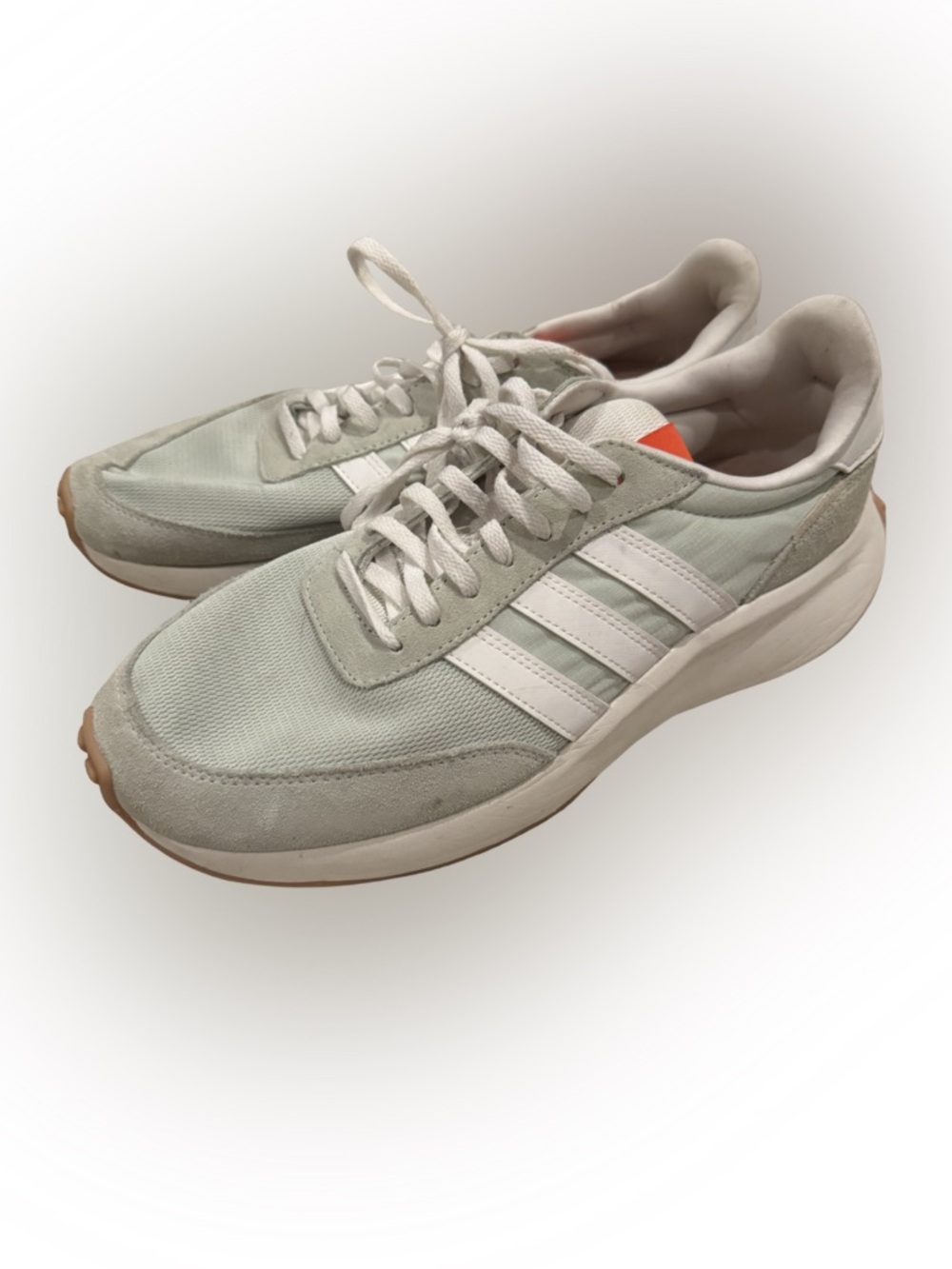 adidas Light Green and White Athletic Sneakers